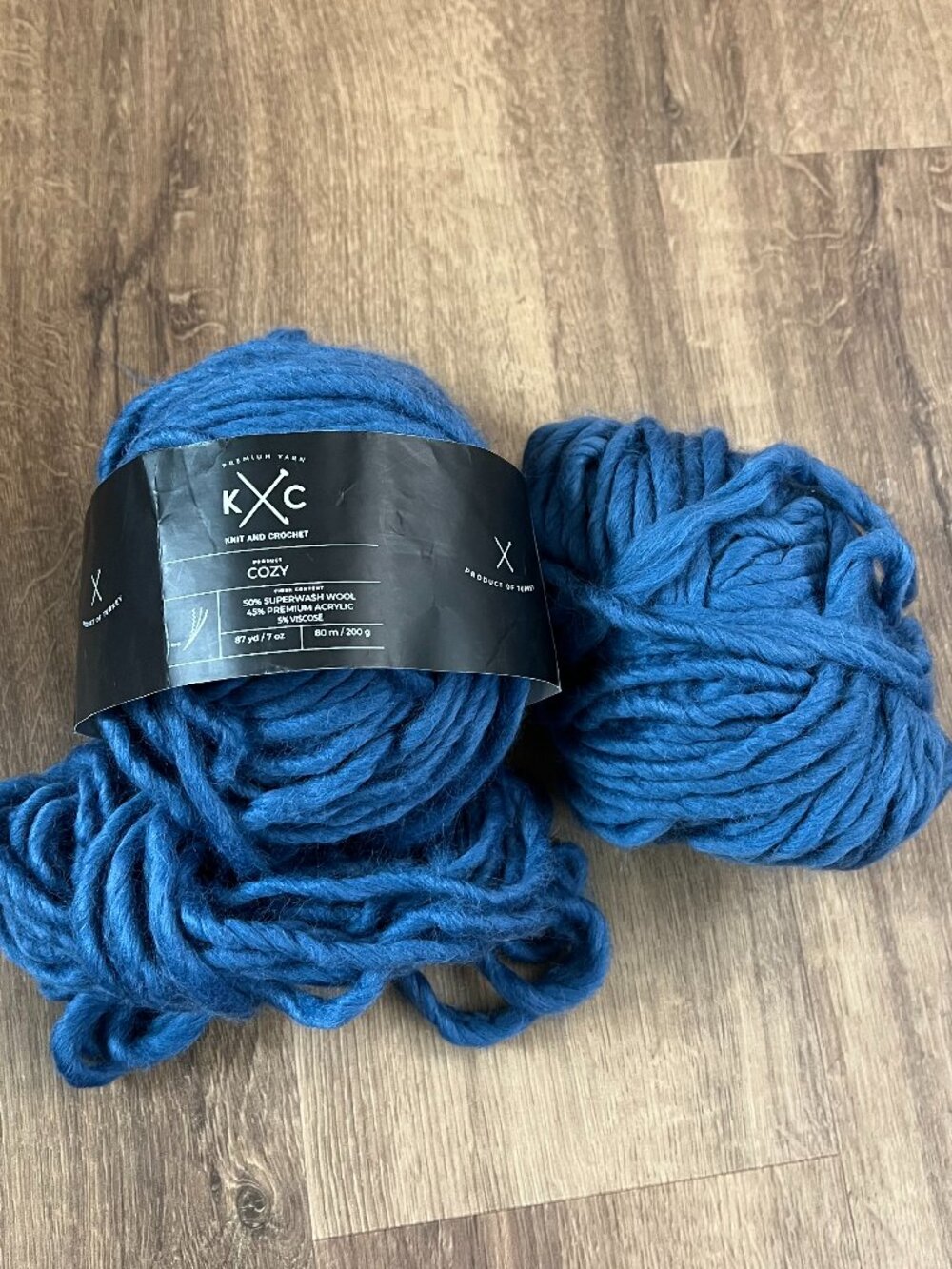 KC Superwash Wool Blend Blue Chunky Yarn Lot